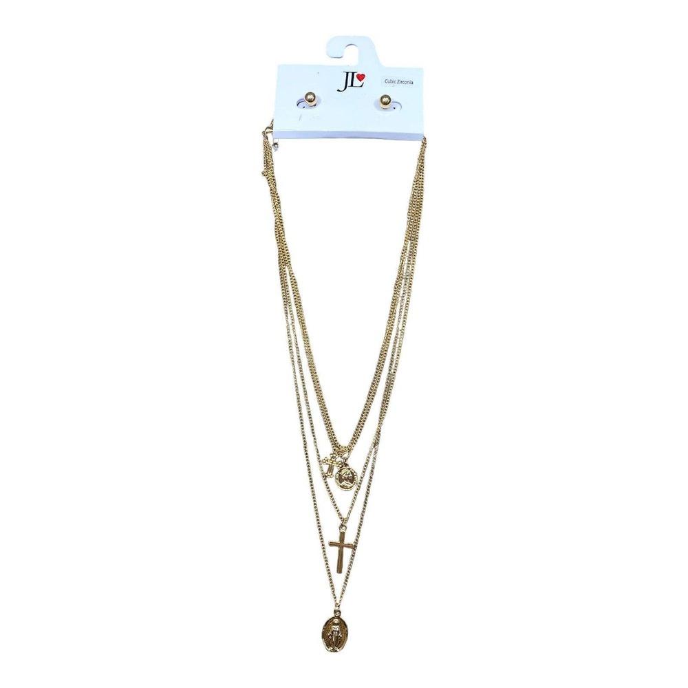 JL Four-Layered Necklace/Earring Set NWT
